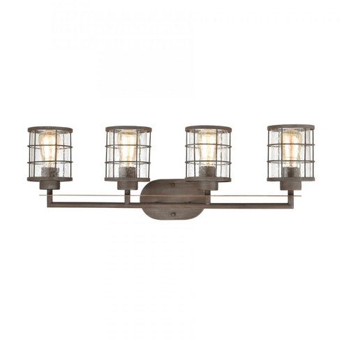 Elk Gilbert VANITY LIGHT in Rusted Coffee Light Wood Light Wood Finish Model: 18366/4
