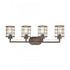 Elk Gilbert VANITY LIGHT in Rusted Coffee Light Wood Light Wood Finish Model: 18366/4