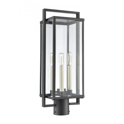 Elk Gladwyn 21.5 Inch High 3 Light Outdoor Post Light Matte Black Model: 90005/3