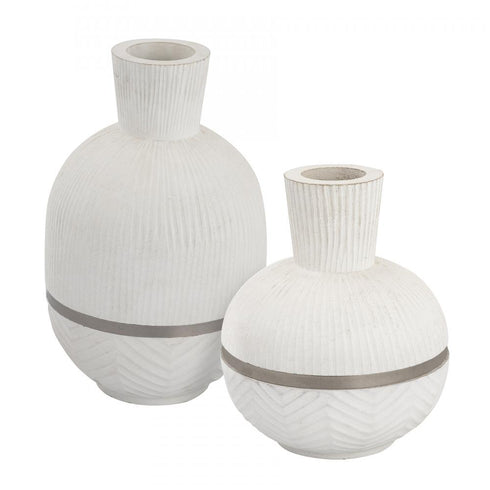 Elk Glenn VASE JAR BOTTLE (2 pack) (2 pack) in White Finish Model: H0807-9252