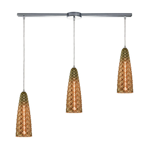 Elk Glitzy 3 Light MINI PENDANT in Polished Chrome Finish Model: 21168/3L