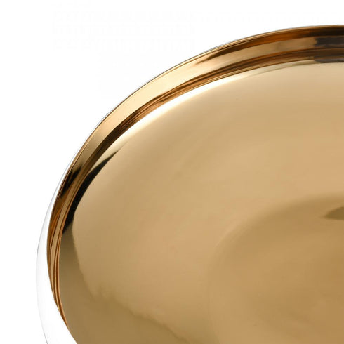 Elk Greer Bowl Low White and Gold Glazed (2 pack) (2 pack) in Matte White Finish Model: H0017-9746