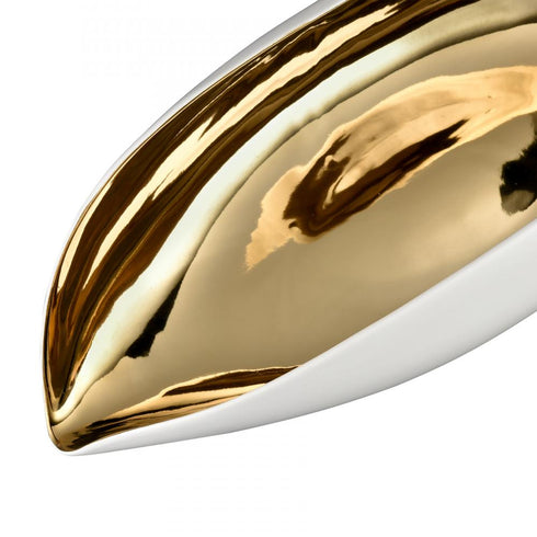 Elk Greer Vessel White and Gold Glazed (2 pack) (2 pack) in Matte White Finish Model: H0017-9756
