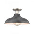 Elk Grenville 13 Inch Wide 1 Light Semi Flush Mount Brushed Nickel Model: 89254/1