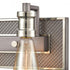 Elk Gridiron VANITY LIGHT in Weathered Zinc Polished Nickel Polished Nickel Finish Model: 15492/2