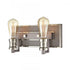 Elk Gridiron VANITY LIGHT in Weathered Zinc Polished Nickel Polished Nickel Finish Model: 15492/2