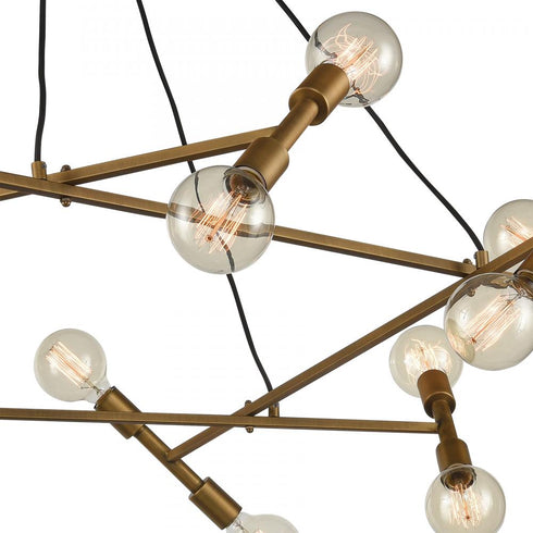 Elk Guesting 20 Light CHANDELIER in Antique Brass Finish Model: D4350