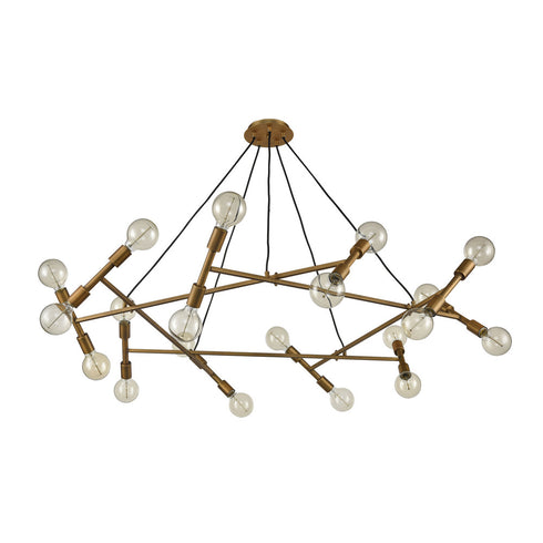 Elk Guesting 20 Light CHANDELIER in Antique Brass Finish Model: D4350