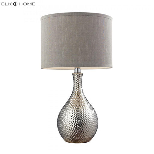 Elk Hammered Chrome TABLE LAMP in Chrome Finish Model: D124