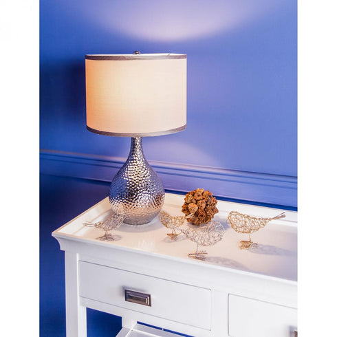 Elk Hammered Chrome TABLE LAMP in Chrome Finish Model: D124