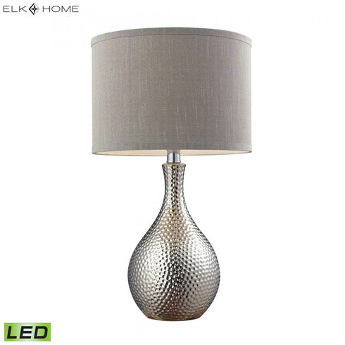 Elk Hammered Chrome TABLE LAMP in Chrome Finish Model: D124-LED