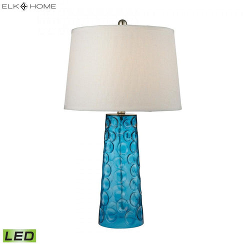 Elk Hammered Glass TABLE LAMP in Blue Finish Model: D2619-LED