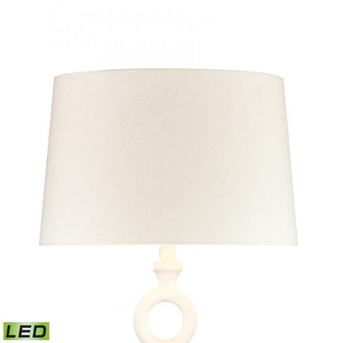 Elk Hammered Home 67 Inch High 1 Light Floor Lamp Matte White Includes LED Bulb in Dry White Finish Model: D4698-LED