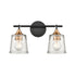 Elk Hamy 15 Inch Wide 2 Light Vanity Light in Matte Black Model: 18681/2