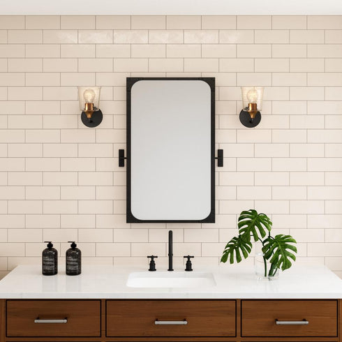 Elk Hamy 5 Inch Wide 1 Light Vanity Light in Matte Black Model: 18680/1
