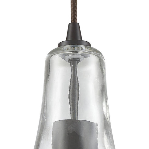 Elk Hand Formed Glass 1 Light MINI PENDANT in Oil Rubbed Bronze Finish Model: 10446/1