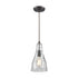 Elk Hand Formed Glass 1 Light MINI PENDANT in Oil Rubbed Bronze Finish Model: 10446/1