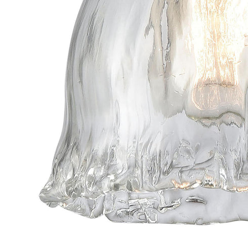 Elk Hand Formed Glass 1 Light MINI PENDANT in Oil Rubbed Bronze Finish Model: 10446/1