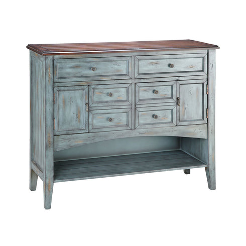 Elk Hartford CABINET CREDENZA in Aged Blue Finish Model: 12038