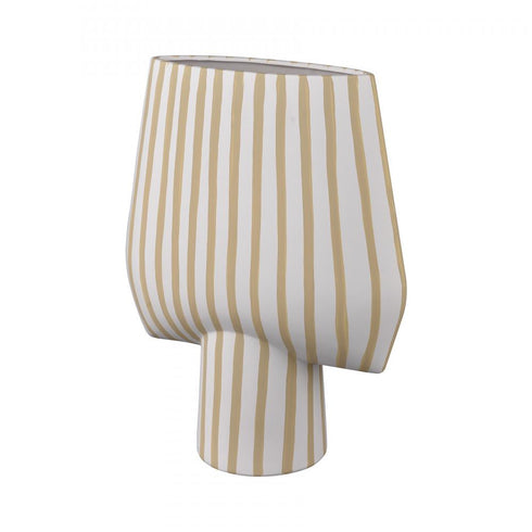 Elk Hawking Striped Vase Extra Large in White Finish Model: H0017-10638