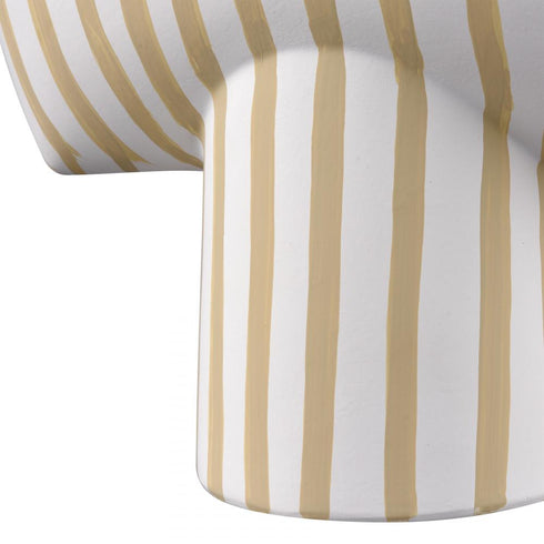 Elk Hawking Striped Vase Extra Large in White Finish Model: H0017-10638