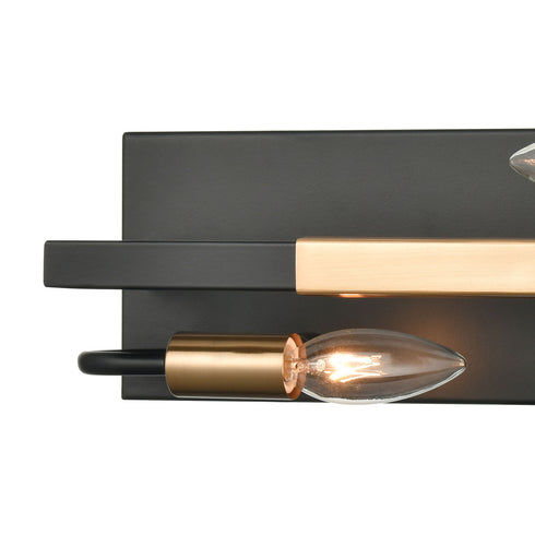 Elk Heathrow VANITY LIGHT in Matte Black Finish Model: 15452/2