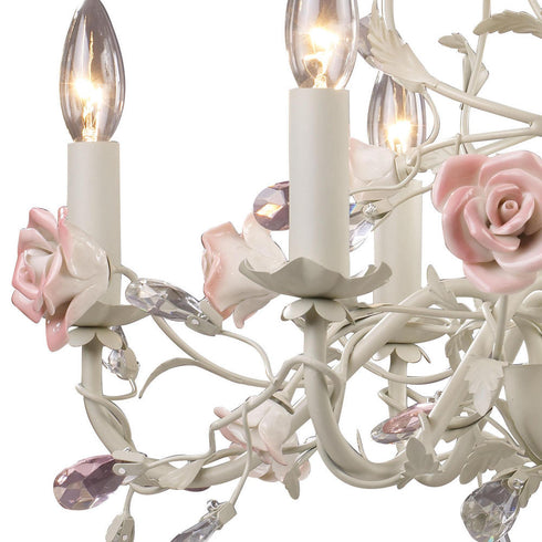 Elk Heritage CHANDELIER in Cream Finish Model: 8092/6