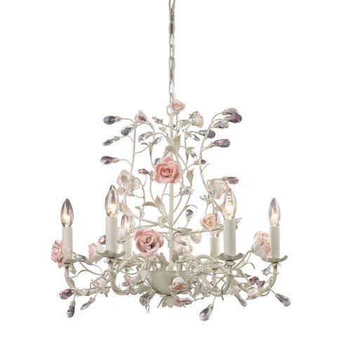 Elk Heritage CHANDELIER in Cream Finish Model: 8092/6