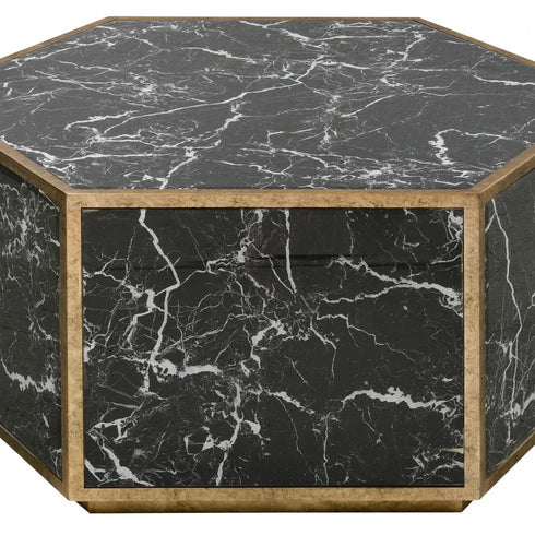Elk Homer COFFEE TABLE in Black Marble Finish Model: 1114-411