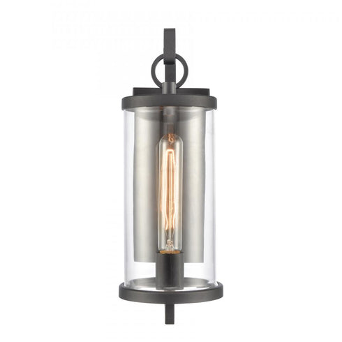 Elk Hopkins 15.75 Inch High 1 Light Outdoor Sconce Charcoal Black Model: 89490/1