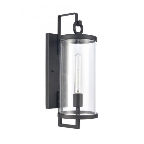 Elk Hopkins 18 Inch High 1 Light Outdoor Sconce Charcoal Black Model: 89491/1