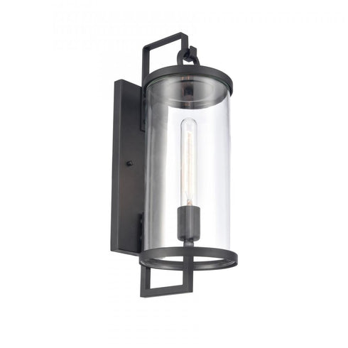 Elk Hopkins 18 Inch High 1 Light Outdoor Sconce Charcoal Black Model: 89491/1