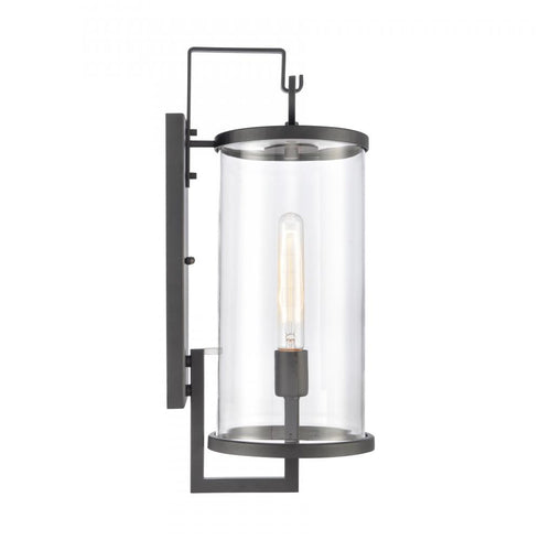Elk Hopkins 20.25 Inch High 1 Light Outdoor Sconce Charcoal Black Model: 89492/1