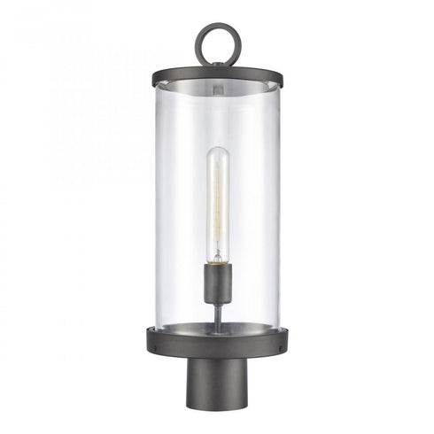 Elk Hopkins 20.75 Inch High 1 Light Outdoor Post Light Charcoal Black Model: 89496/1