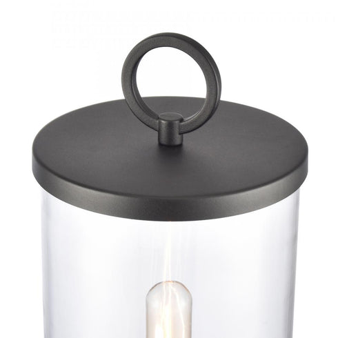 Elk Hopkins 20.75 Inch High 1 Light Outdoor Post Light Charcoal Black Model: 89496/1
