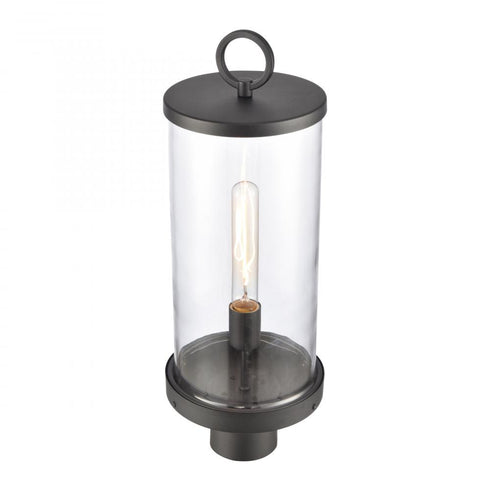 Elk Hopkins 20.75 Inch High 1 Light Outdoor Post Light Charcoal Black Model: 89496/1