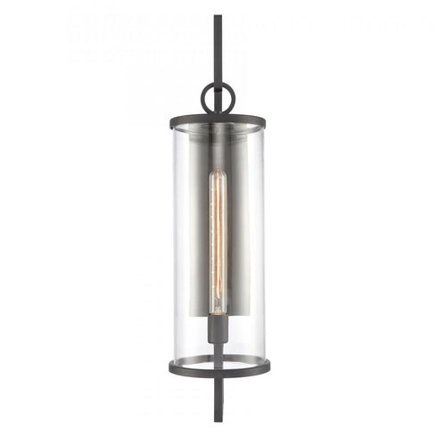 Elk Hopkins 30 Inch High 1 Light Outdoor Sconce Charcoal Black Model: 89494/1