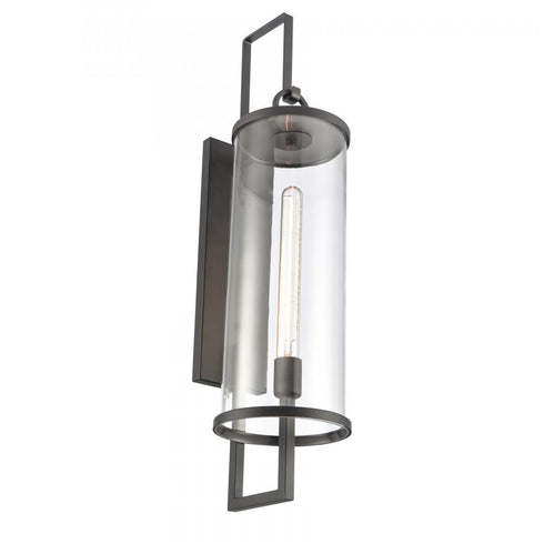 Elk Hopkins 30 Inch High 1 Light Outdoor Sconce Charcoal Black Model: 89494/1