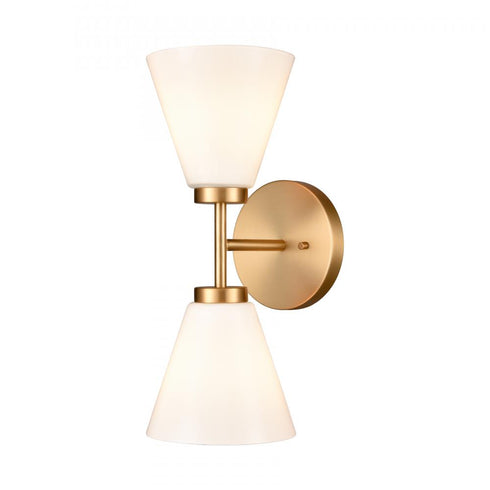 Elk Houghton 15 Inch High 2 Light Vanity Light in Brushed Gold Model: EC89272/2