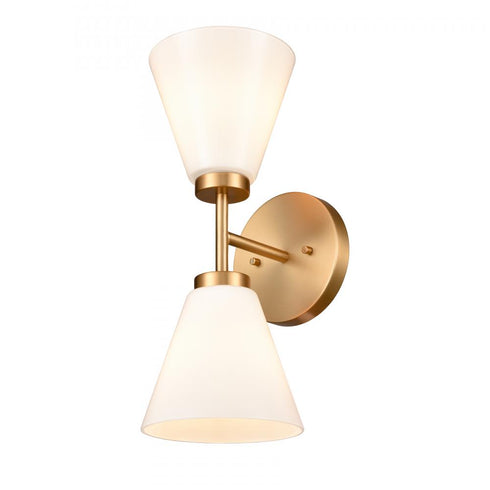 Elk Houghton 15 Inch High 2 Light Vanity Light in Brushed Gold Model: EC89272/2