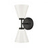 Elk Houghton 15 Inch High 2 Light Vanity Light in Matte Black Model: EC89262/2