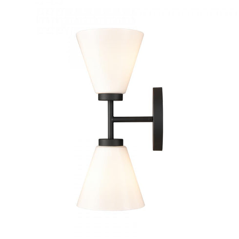 Elk Houghton 15 Inch High 2 Light Vanity Light in Matte Black Model: EC89262/2