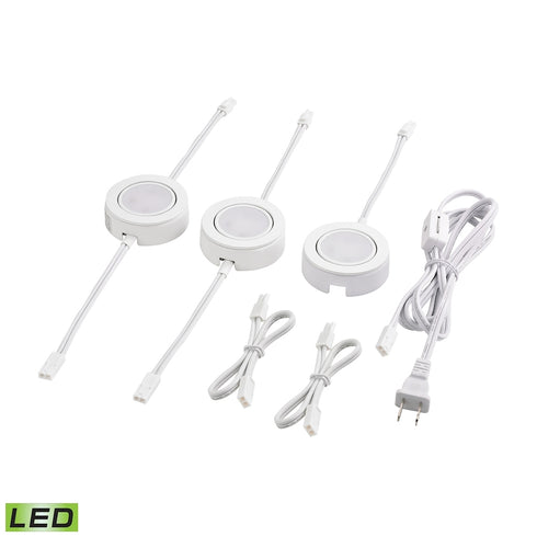Elk Housings 3 Light UNDER CABINET UTILITY in White Finish Model: MLE433-5-30K