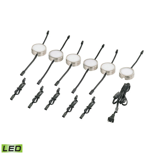 Elk Housings 6 Light UNDER CABINET UTILITY in Satin Nickel Finish Model: MLE316-5-16MK