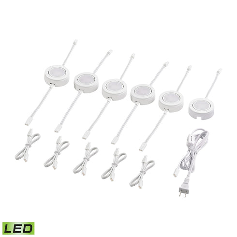 Elk Housings 6 Light UNDER CABINET UTILITY in White Finish Model: MLE426-5-30K
