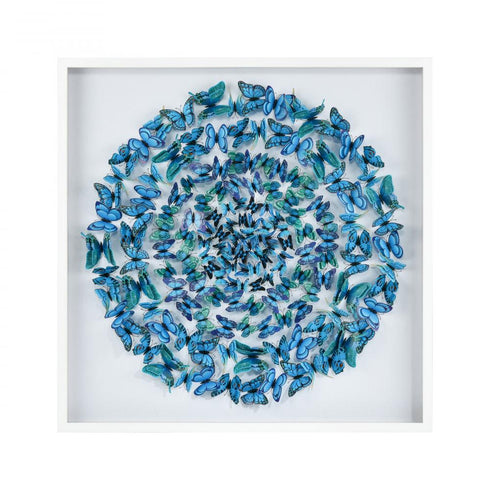 Elk in Blue Butterfly Dimensional Wall Art in Blue Model: S0036-11999