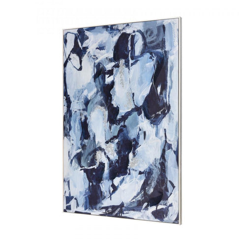 Elk in Blue Flush Abstract Framed Wall Art Model: S0056-10452