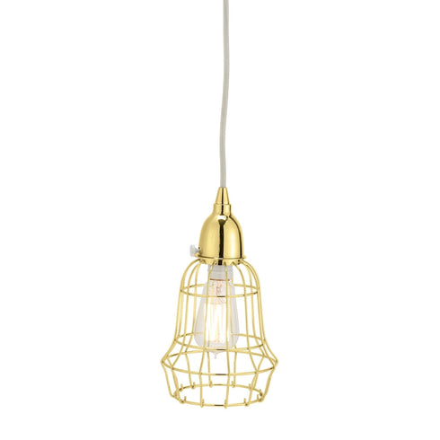 Elk in Gold Wire Barrel Pendant Light Model: 225053