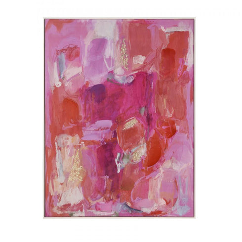 Elk in Pink Flush Abstract Framed Wall Art Model: S0056-10451