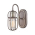 Elk Industrial Cage VANITY LIGHT in Weathered Zinc Polished Nickel Polished Nickel Finish Model: 55061/1